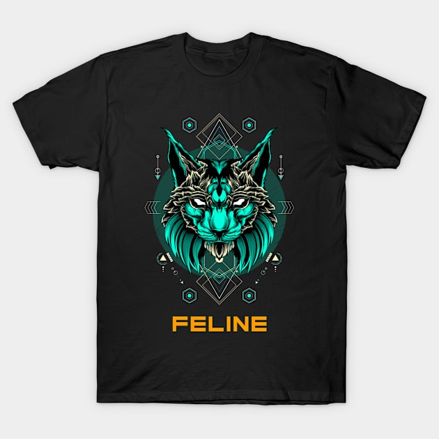 Feline Wild Bobcat T-Shirt by Crafty Mornings